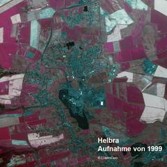 Color-Infrarot-Bildflug 1999, Helbra © LVermGeo