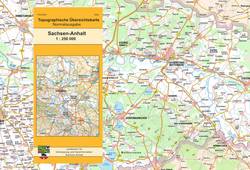 Topographische Übersichtskarte Sachsen-Anhalt 1:250 000, Normalausgabe